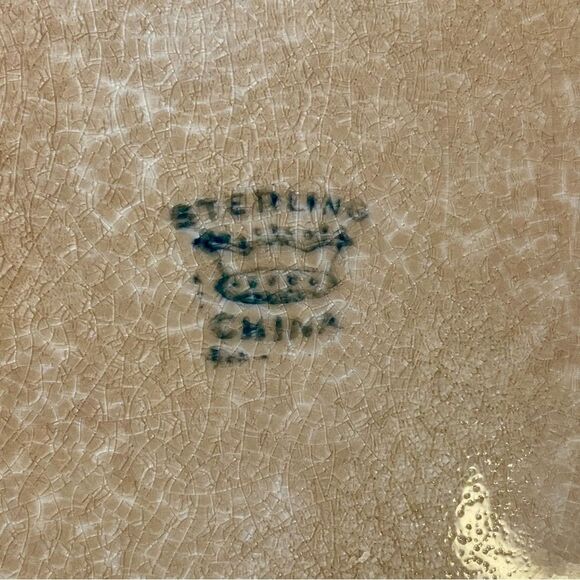 Vintage Porcelain Serving Bowl Stamped Sterling China Grape Pattern Fruit Bowl - Picture 8 of 8